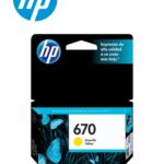 CARTUCHO TINTA HP 670 YELLOW (CZ116AL) 3.5ML