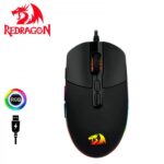 MOUSE GAMER REDRAGON INVADER BLACK RGB (M719-RGB)