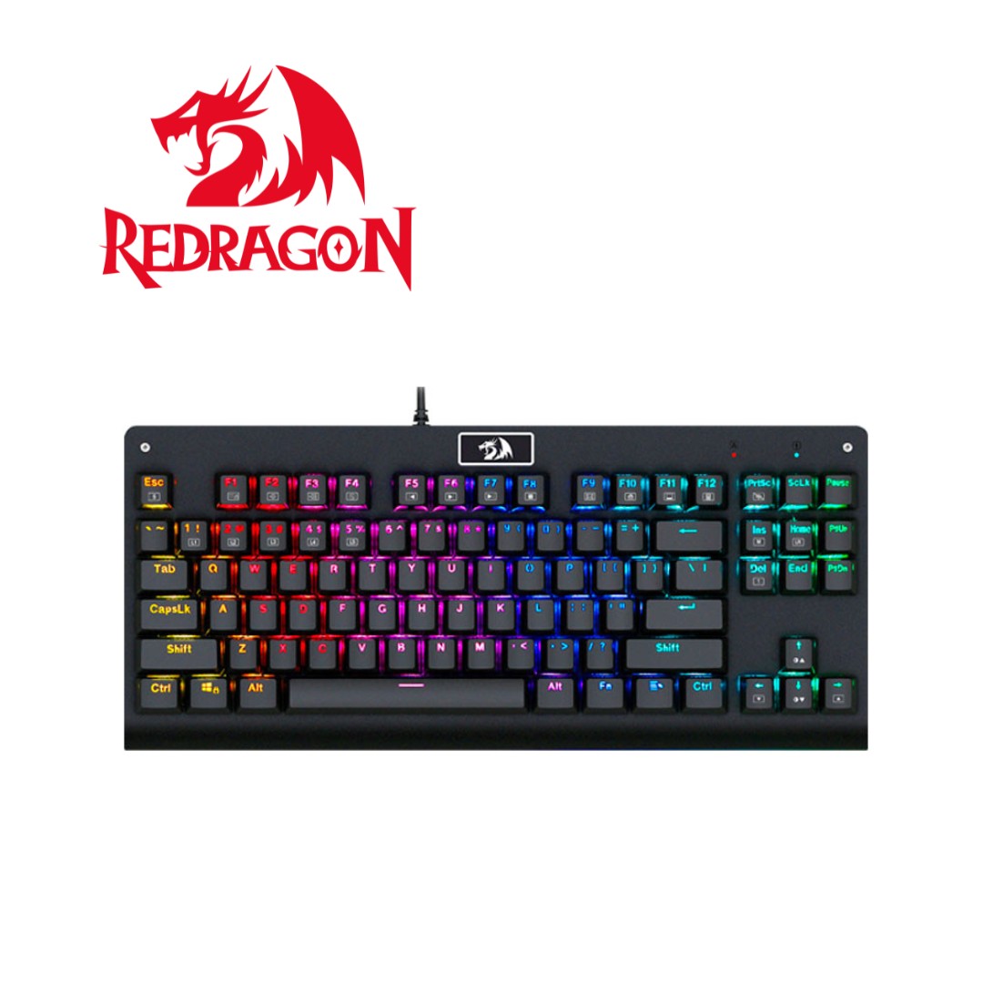 19505.jpg TECLADO GAMER REDRAGON DARK AVENGER SPANISH - K568RGB-SP BLACK - Imagen 1