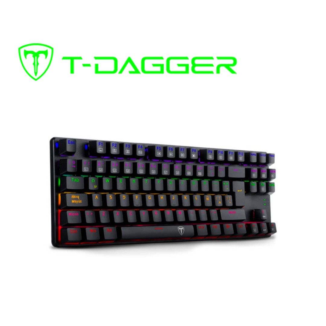 19610.jpg TECLADO GAMER T DAGGER BORA RAINBOW SPANISH RED SWITCH - T-TGK313-RD-SP - Imagen 1