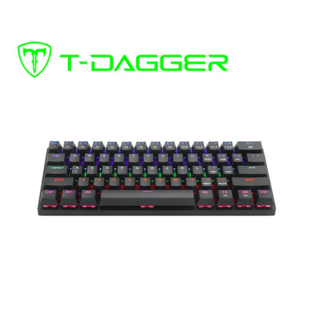 19615.jpg TECLADO GAMER T DAGGER ARENA RAINBOW ENGLISH BLACK BROWN SWITCH - T-TGK321-BR - Imagen 1